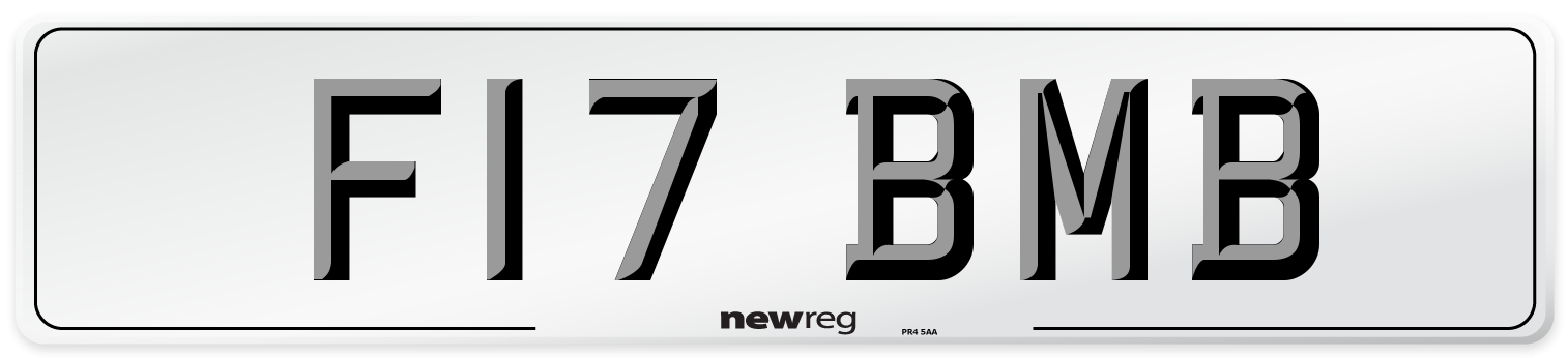 F17 BMB Number Plate from New Reg